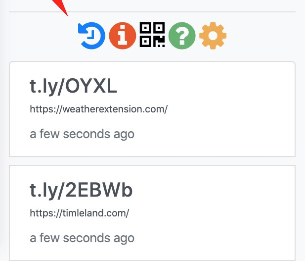 URL Shortener Link History