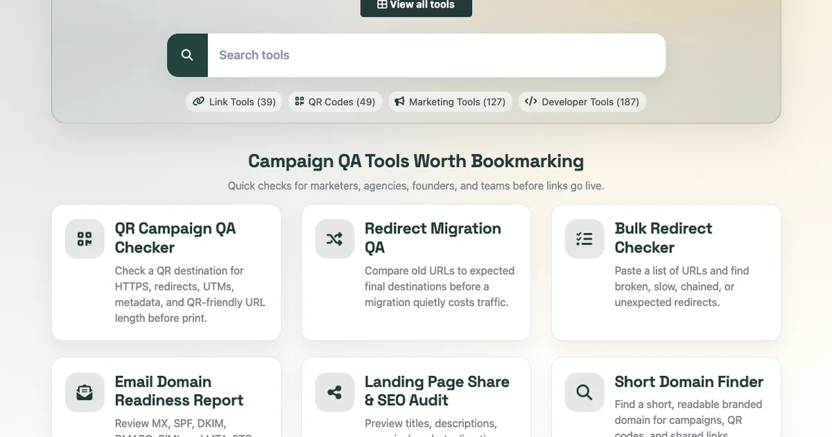 Free T.LY Campaign QA Tools Worth Bookmarking