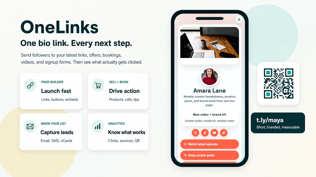 New OneLinks Features: A Better Link in Bio Builder
