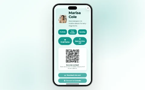 T.LY digital business card OneLink use case preview.