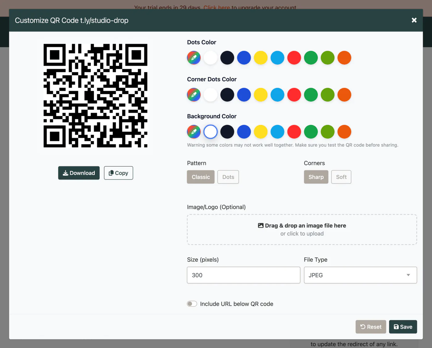 T.LY QR builder prepared for a retail product campaign.