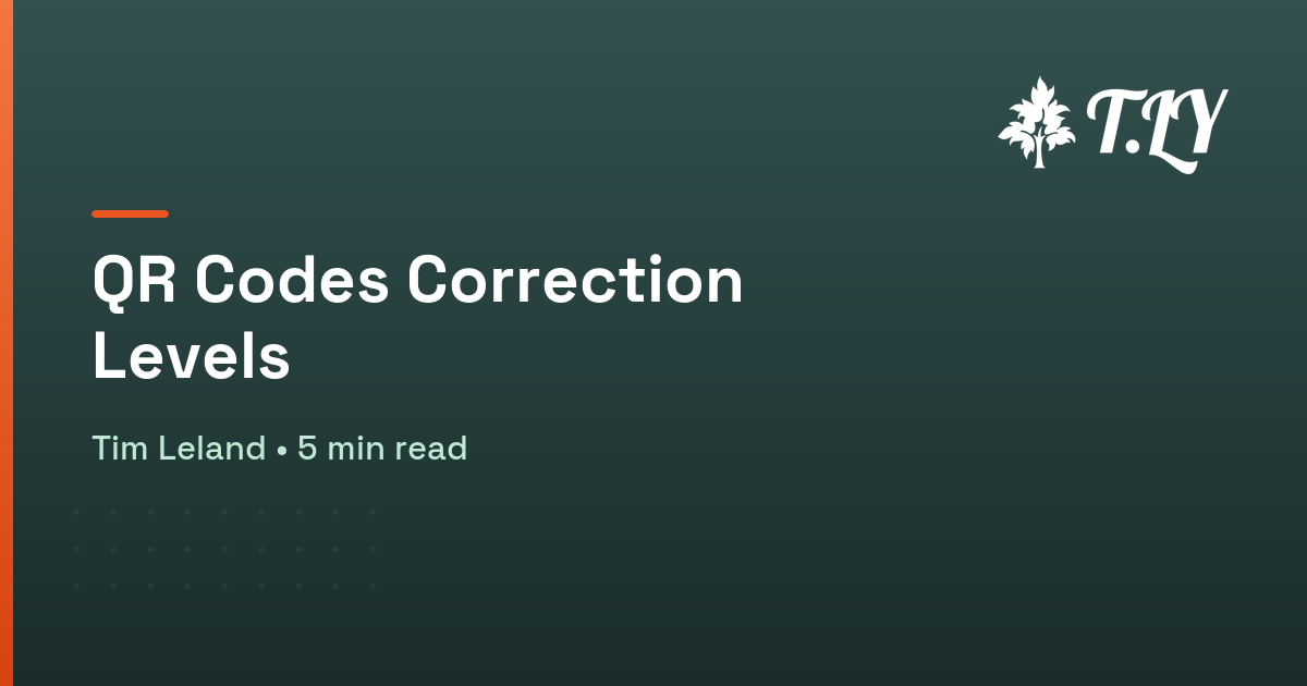 Level Id Code Sign QR Codes Correction Levels